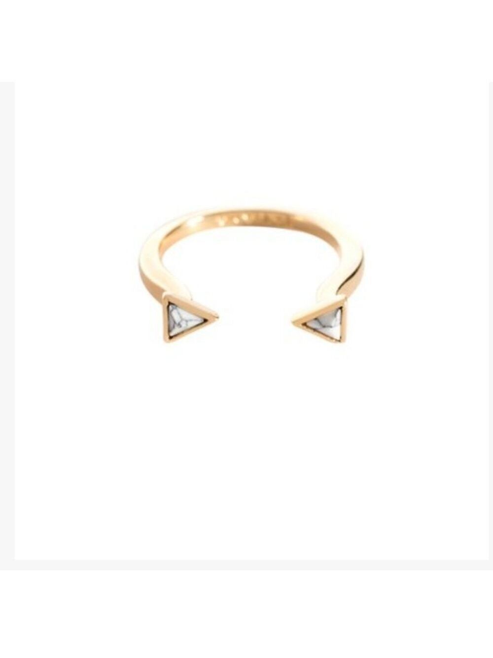 New White and Gold Ophelie Cuff Ring